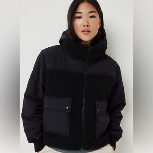 NWT Ardene Dual-material Jacket with Removable Hood